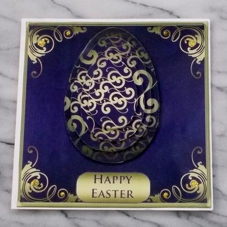 Stylish Easter Egg Card in Gold and Purple by Diane  Vermeer