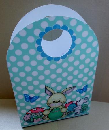 Egg Decorating Blue Large Gift Bag by Diane  Vermeer