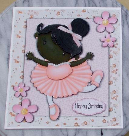 Pretty Ethnic Ballerina with Flowers 8x8 Mini Kit by Diane  Vermeer