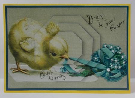 Easter Chicken with Flowers Octagon Pyramid by Diane  Vermeer
