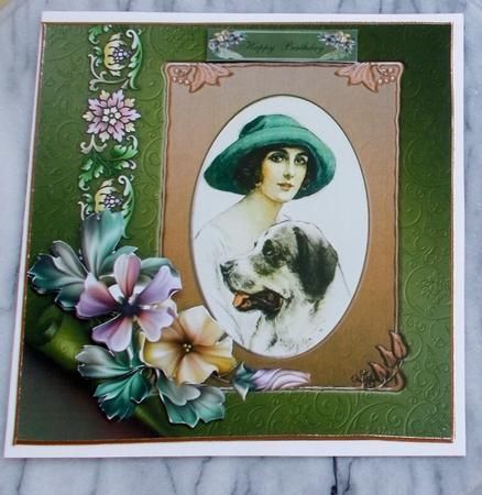 Ladies in Hats Two Topper with Decoupage by Diane  Vermeer