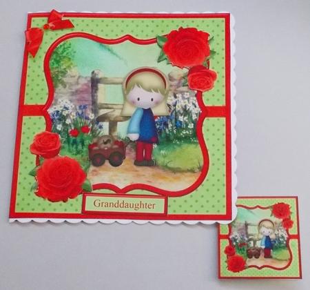 Chloe & Her Puppy Mini Kit Decoupage by Diane  Vermeer