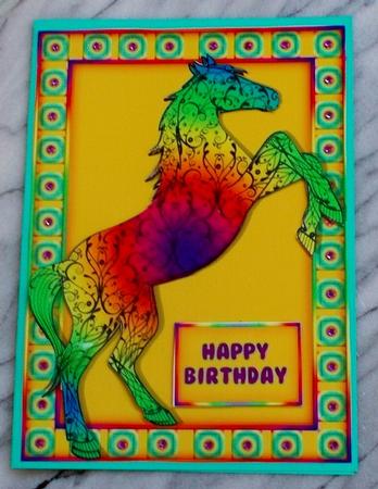 Rainbow Horse by Diane  Vermeer