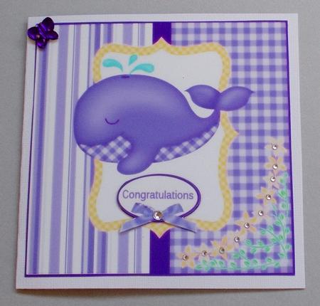 Lilac Baby Card by Diane  Vermeer
