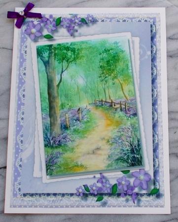 Beautiful Topper and Card , Bluebell Woods by Diane  Vermeer