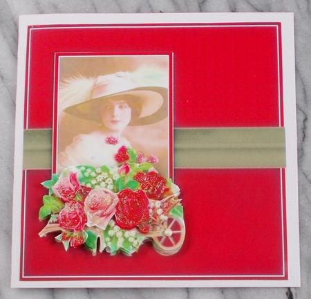 Lady with Romantic Roses 8x8 Mini Kit by Diane  Vermeer