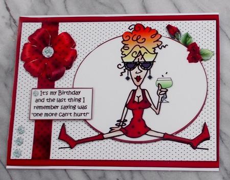 Rita Has One More Drink Quick Card by Diane  Vermeer