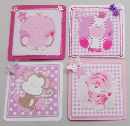 4 Sweet Baby Girl Toppers by Diane  Vermeer