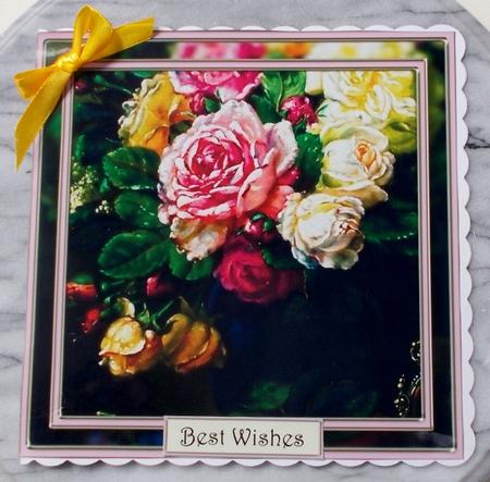 Striking Floral in Pink 8x8 Quick Topper by Diane  Vermeer