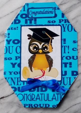 Congratulations You Did It ! Octagon Card by Diane  Vermeer