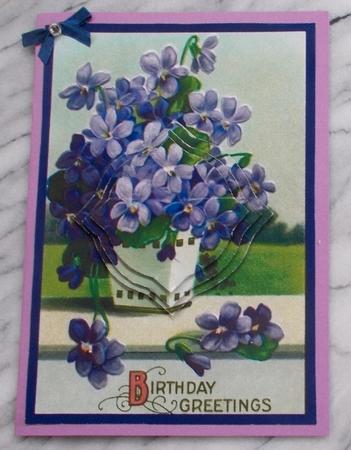 Vintage Purple Flowers Splendid Pyramid by Diane  Vermeer