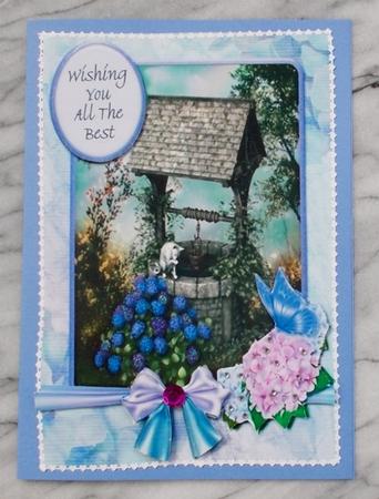 Hydrangea Wishing Well A5 Topper by Diane  Vermeer