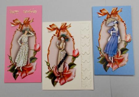 Vintage Ladies Bookmarks or Card Toppers by Diane  Vermeer