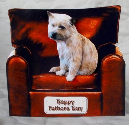 Cairn Terrier in an Arm Chair by Diane  Vermeer
