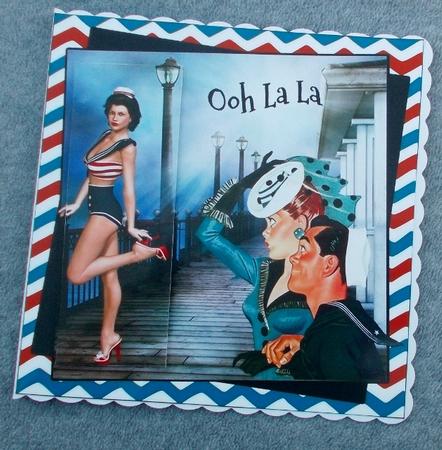 Ooh La La Brunette Sailor 8x8 by Diane  Vermeer