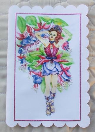 Floral Ladies-lady Fushsia by Diane  Vermeer
