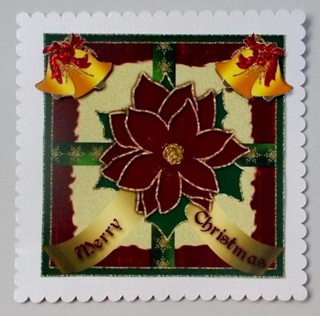 Cute Christmas Topper with Bells & Poinsettia by Diane  Vermeer