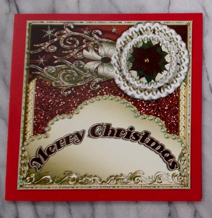 Fancy Christmas Square Topper 1 by Diane  Vermeer