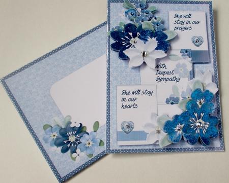 Symphony in Blue Sympathy Card for Him or Her by Diane  Vermeer