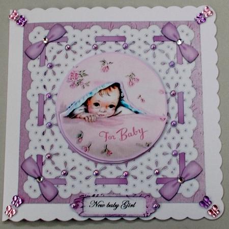 Vintage New Baby Girl by Diane  Vermeer