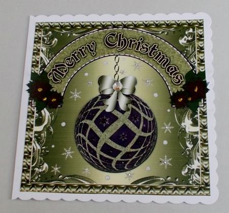 Christmas Bauble Square Topper 5 by Diane  Vermeer