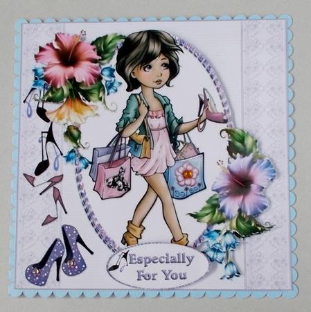 Girls and Their Shoes Quick Card by Diane  Vermeer