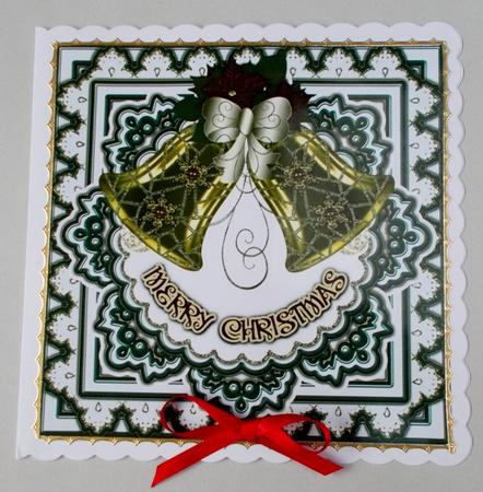 Christmas Bells Large Square Topper by Diane  Vermeer