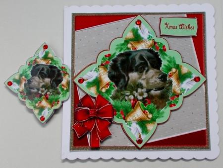 Mini Kit- Vintage Dog for Christmas Greetings by Diane  Vermeer