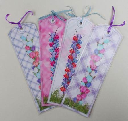 Simply Tulips in Pink Bookmarks by Diane  Vermeer