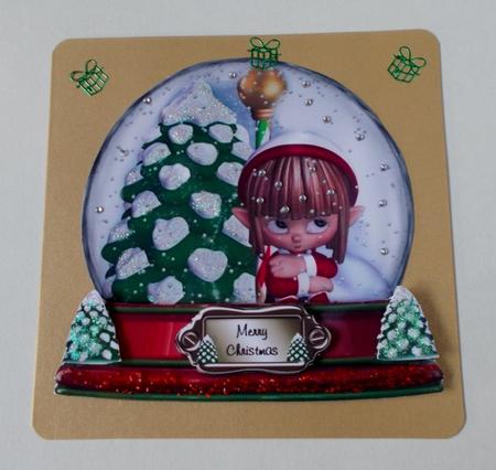 I Don't Want To! Snowglobe Elf by Diane  Vermeer