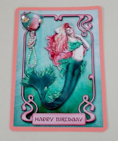 Art Nouveau Mermaid #2 A5 Topper by Diane  Vermeer