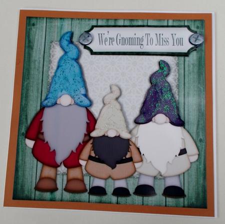 Gnomies - Humorous 7inch Square Topper by Diane  Vermeer