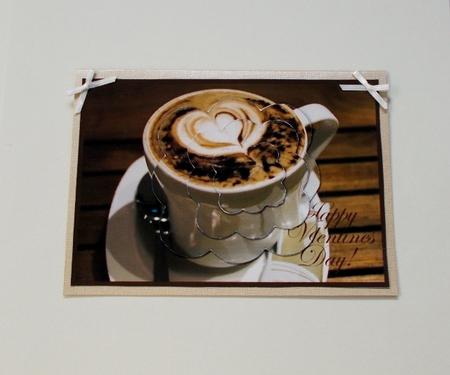 Coffee Heart Valentines Scalloped Pyramid by Diane  Vermeer