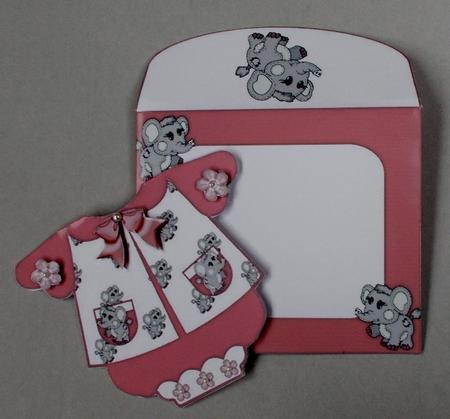 Little Romper Suit in Rose with Elephants 6x5 Mini Kit by Diane  Vermeer
