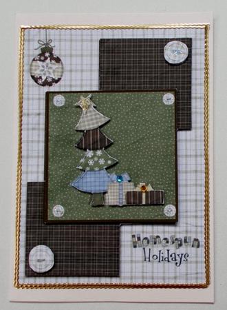 Homespun Holidays 2 Christmas Card Front by Diane  Vermeer