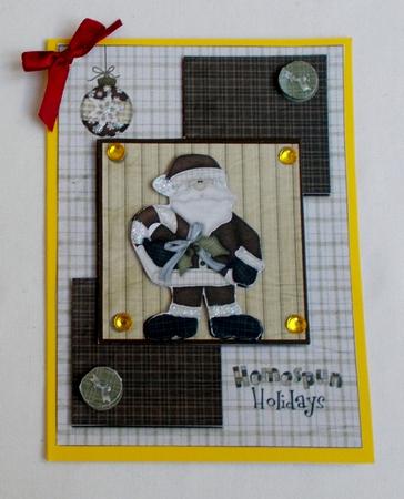 Homespun Holidays 1 Christmas Card Front by Diane  Vermeer