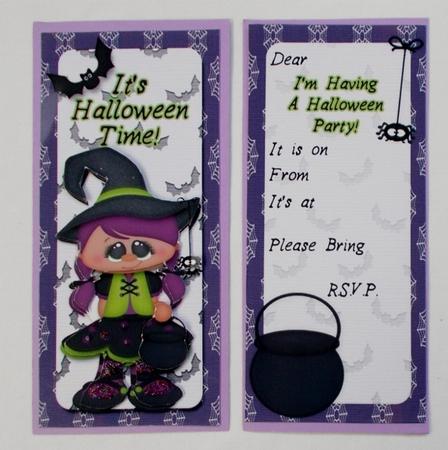 Witchy Halloween Dl Party Invite by Diane  Vermeer