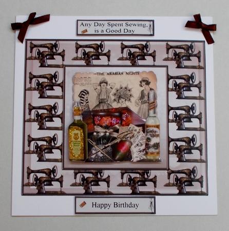 Sewing Vintage Style Topper with Decoupage by Diane  Vermeer