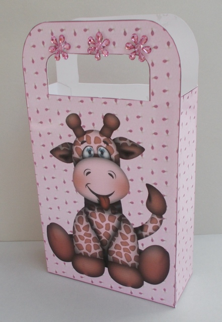 Giraffe Birthday Girl Gift Bag by Diane  Vermeer