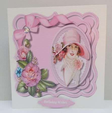 Beautiful Bracket with a Pink Hat Lady, 2 by Diane  Vermeer