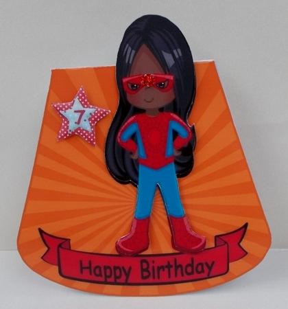 Super Hero No 7 Wobble Card Girl Age 3-8 by Diane  Vermeer