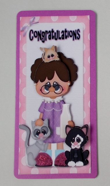 Qualified Crazy Cat Lady Dl Birthday Card by Diane  Vermeer
