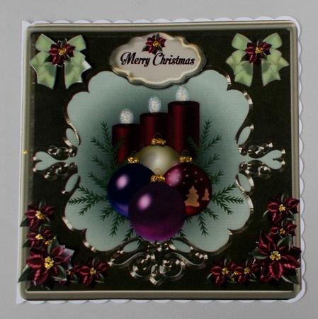 Elegant Christmas Card Front by Diane  Vermeer