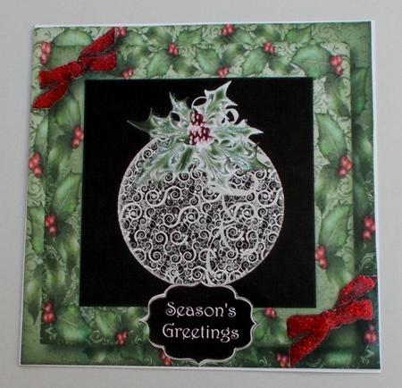 The White Lace Bauble 8x8 Quick Topper by Diane  Vermeer