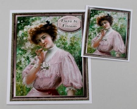 Mini Kit -sweet Vintage Lady for Birthday or Other#7 by Diane  Vermeer