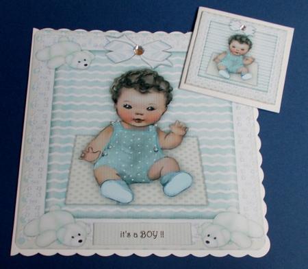 New Baby Boy Topper and Tags by Diane  Vermeer