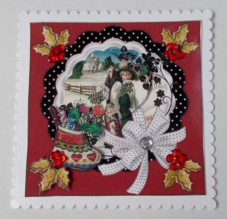 Framed Vintage Christmas by Diane  Vermeer