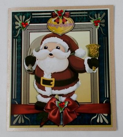 Happiest Santa Decoupage Card by Diane  Vermeer