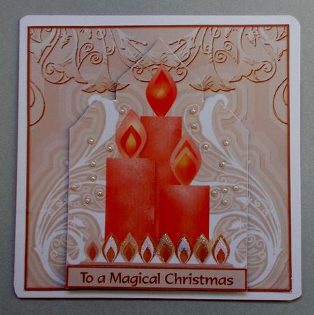 3 Candles in Pale Oranges by Diane  Vermeer