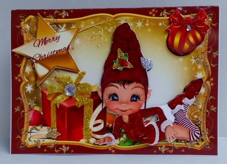 Santa's Cute Elf by Diane  Vermeer